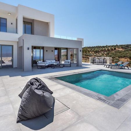 Luxurious Villa Cretan Aura With Private Heated Pool, Jacuzzi And Playroom Agios Ioannis  ภายนอก รูปภาพ