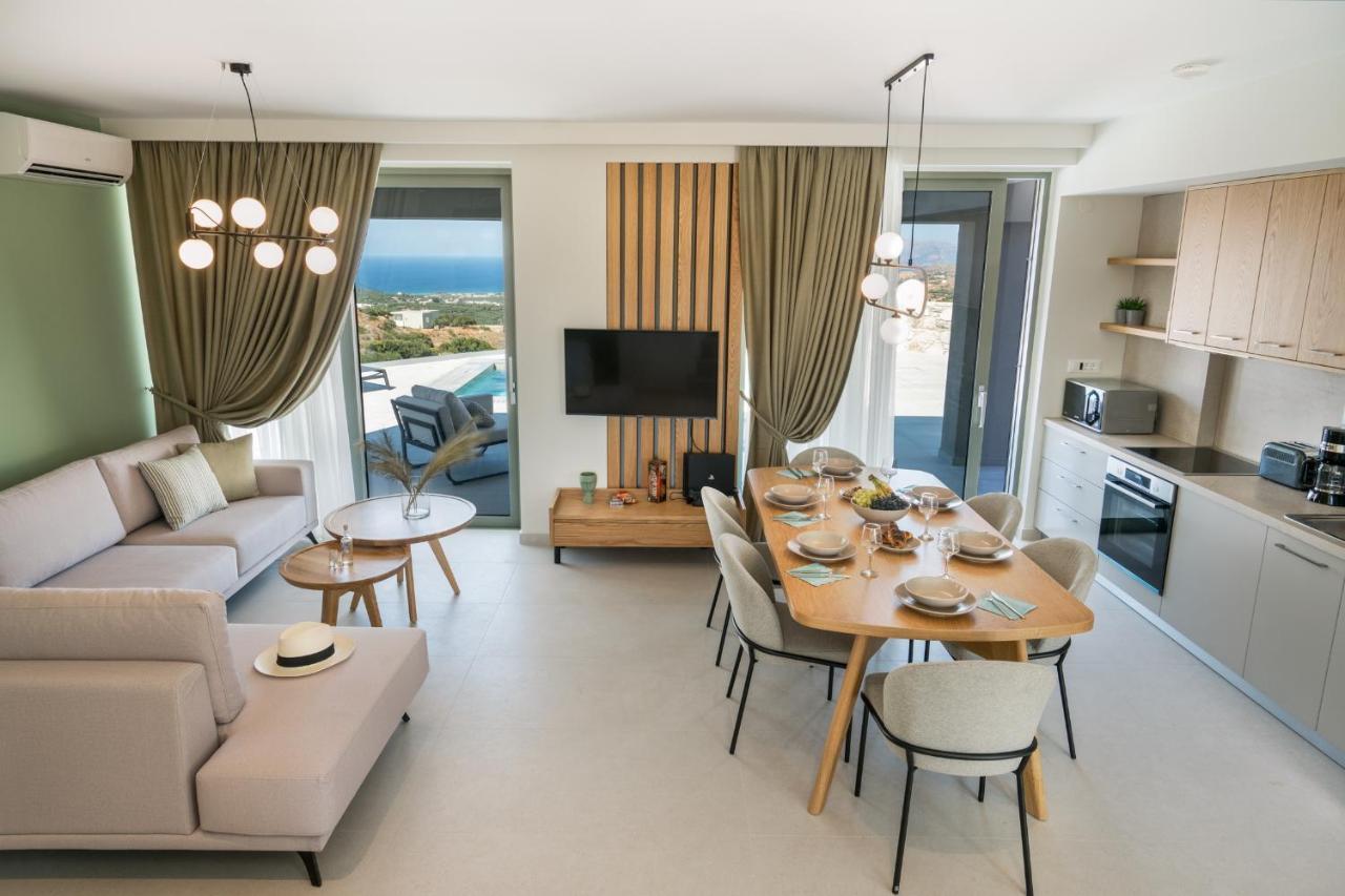Luxurious Villa Cretan Aura With Private Heated Pool, Jacuzzi And Playroom Agios Ioannis  ภายนอก รูปภาพ